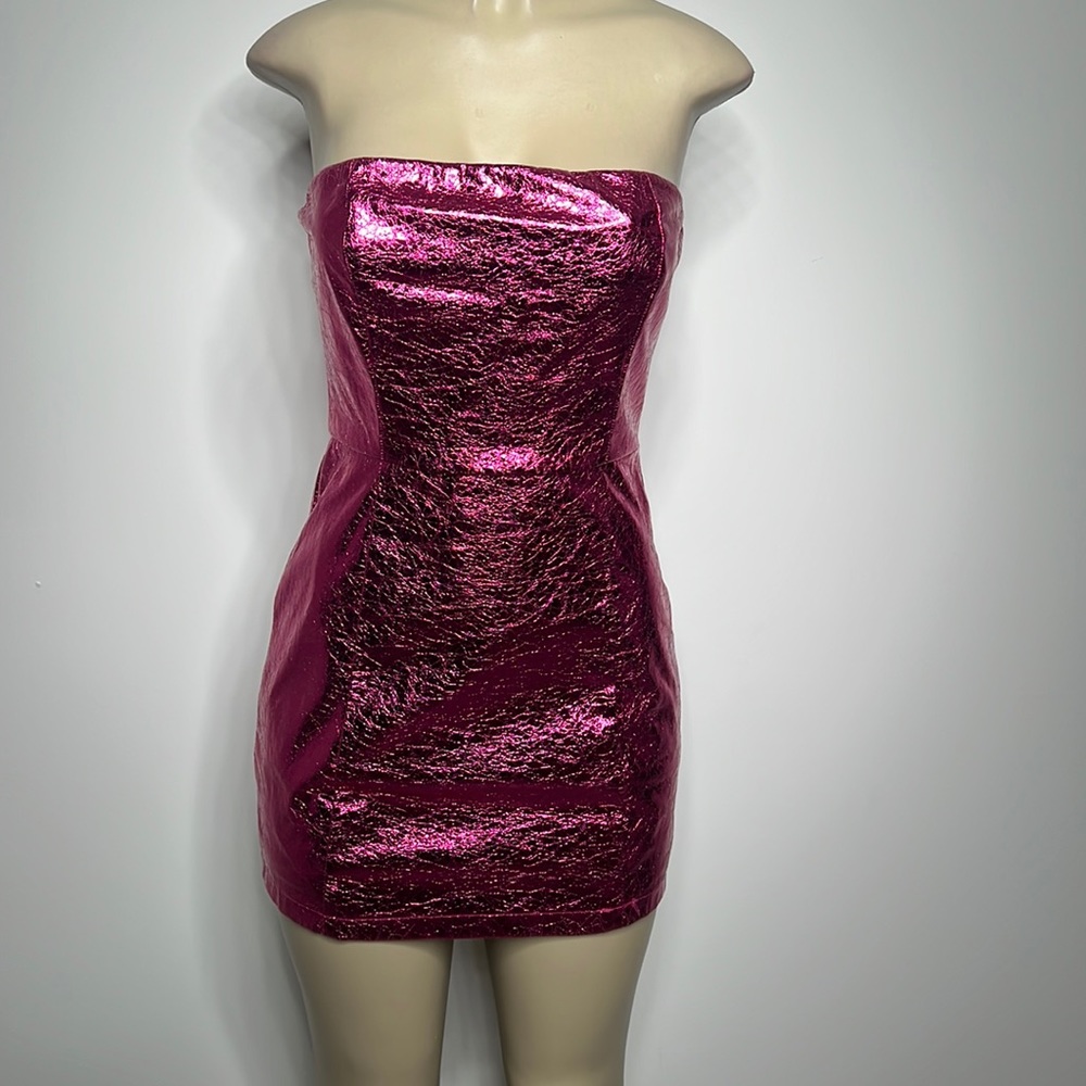 Superdown X Draya Michele small pink metallic mini dress